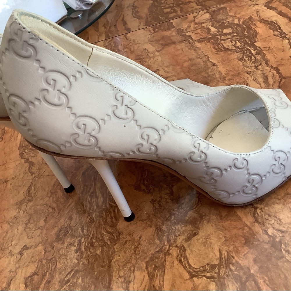 Gucci Leather Guccissima Heels